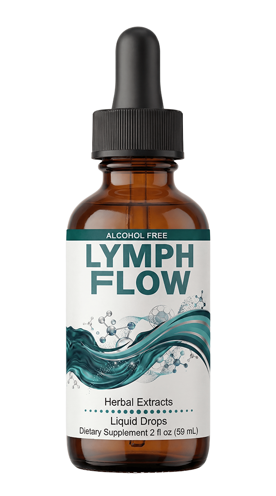 Lymph Flow alcohol-free herbal lymphatic support bottle