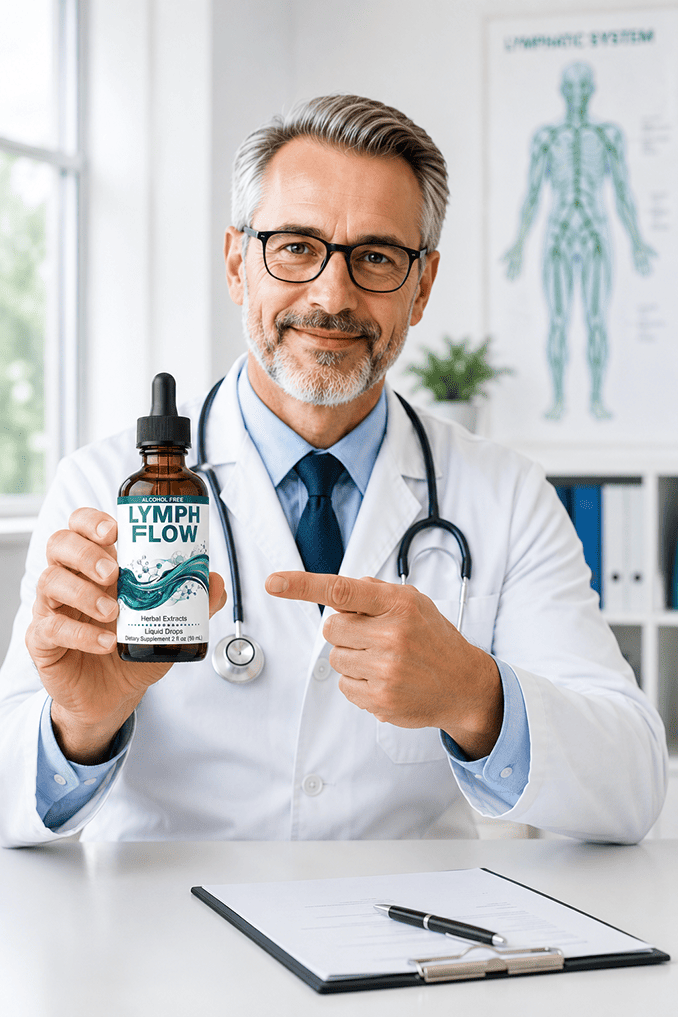 Lymph Flow bottle with dropper, alcohol-free herbal formula